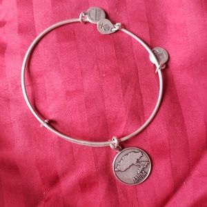 Silver Alex and Ani Aruba charm bracelet